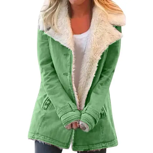 Winterjacke – Lässiger, warmer Wintermantel für Frauen mit Fellfutter