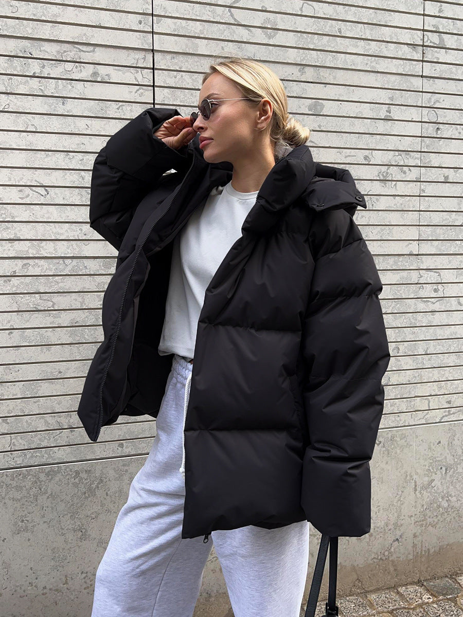 Pufferjacke – mit Kapuze – warm – wattierte Jacke – Winterjacke für Damen