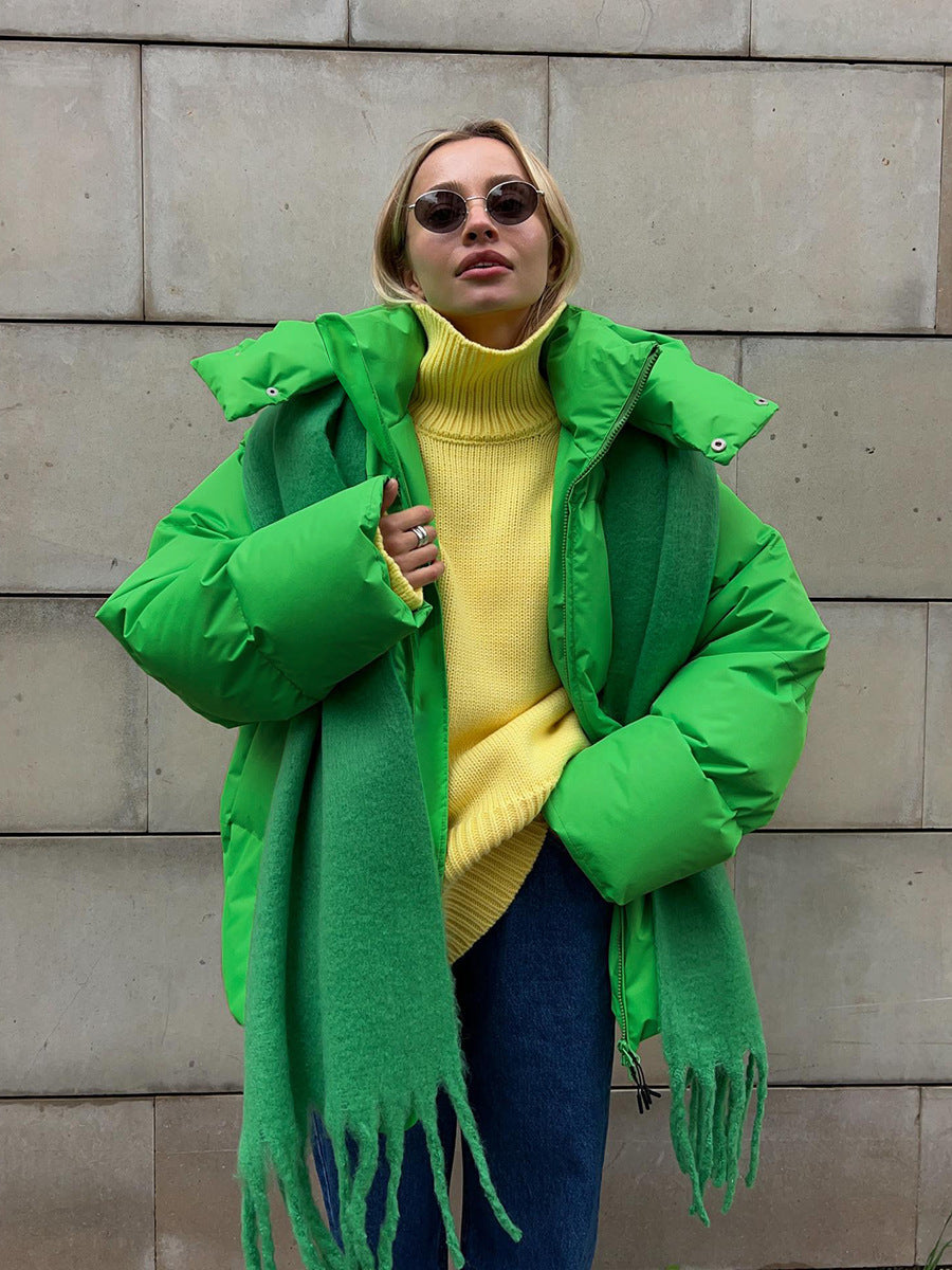 Pufferjacke – mit Kapuze – warm – wattierte Jacke – Winterjacke für Damen