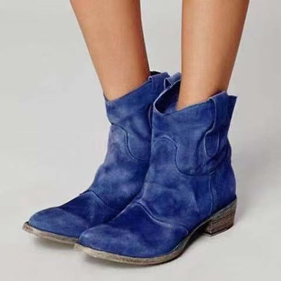 Kurze Cowboystiefel | Western | Wildleder | Stiefeletten | Damenstiefel