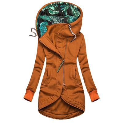 Parka Jacket - Mittellange Damenjacke mit Kapuze und Reißverschluss für den Herbst