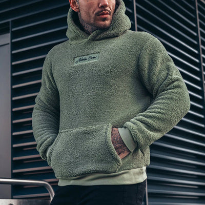 Fleece-Hoodie – Bequemer Teddy-Hoodie für Männer zum Überziehen