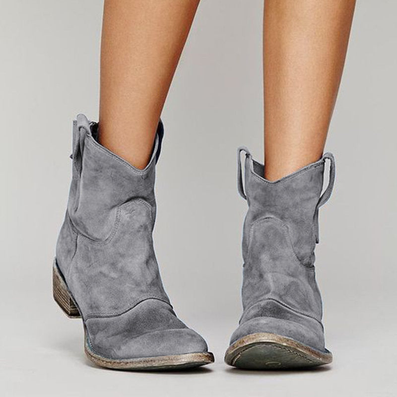 Kurze Cowboystiefel | Western | Wildleder | Stiefeletten | Damenstiefel