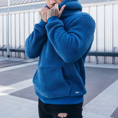 Fleece-Hoodie – Bequemer Teddy-Hoodie für Männer zum Überziehen