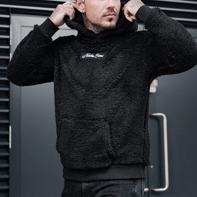 Fleece-Hoodie – Bequemer Teddy-Hoodie für Männer zum Überziehen