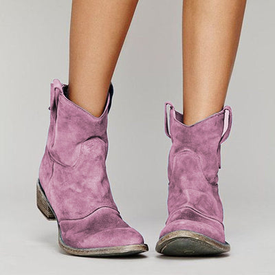 Kurze Cowboystiefel | Western | Wildleder | Stiefeletten | Damenstiefel