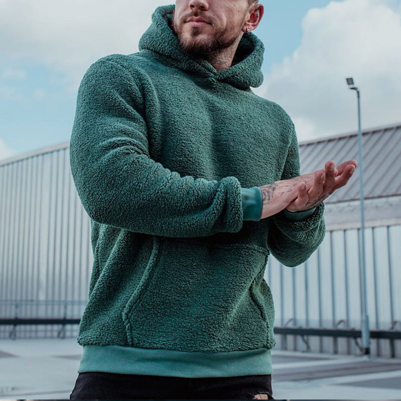 Fleece-Hoodie – Bequemer Teddy-Hoodie für Männer zum Überziehen