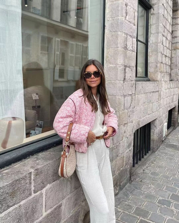 Steppjacke | Rosa | Übergröße | Damen Wattejacke | Damenjacke