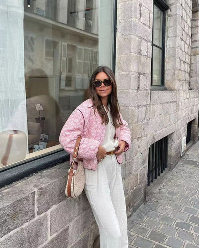 Steppjacke | Rosa | Übergröße | Damen Wattejacke | Damenjacke
