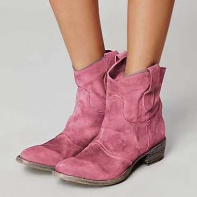 Kurze Cowboystiefel | Western | Wildleder | Stiefeletten | Damenstiefel