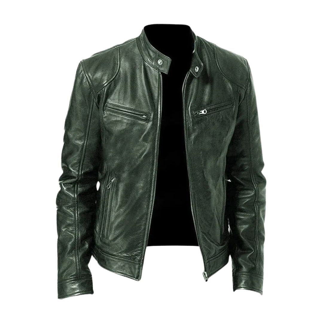 Lederjacke | Kunstleder | Kunstleder | Bikerjacke | Herren Lederjacke