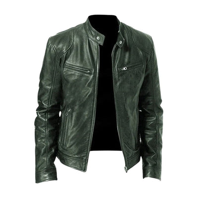 Lederjacke | Kunstleder | Kunstleder | Bikerjacke | Herren Lederjacke