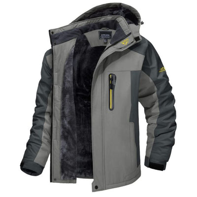 Skijacke – mit Kapuze – mit Fellfutter – Schneejacke – Winterjacke für Herren