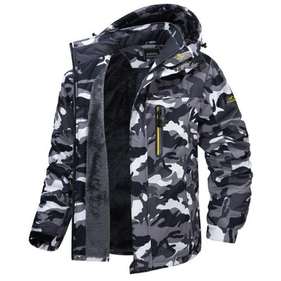 Skijacke – mit Kapuze – mit Fellfutter – Schneejacke – Winterjacke für Herren