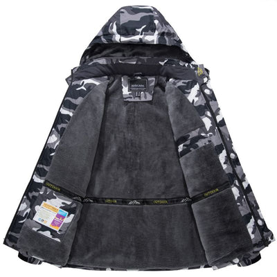 Skijacke – mit Kapuze – mit Fellfutter – Schneejacke – Winterjacke für Herren