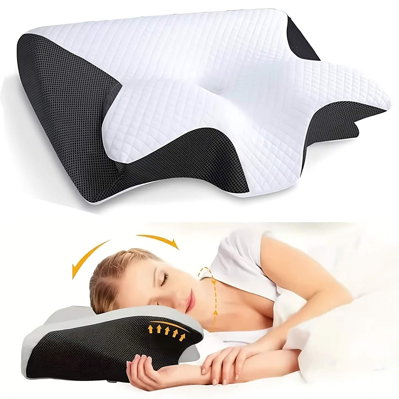 Ergonomisches Kissen - Stütze - Nackenkissen - Orthopädisches Kissen - Memory Foam Pillow