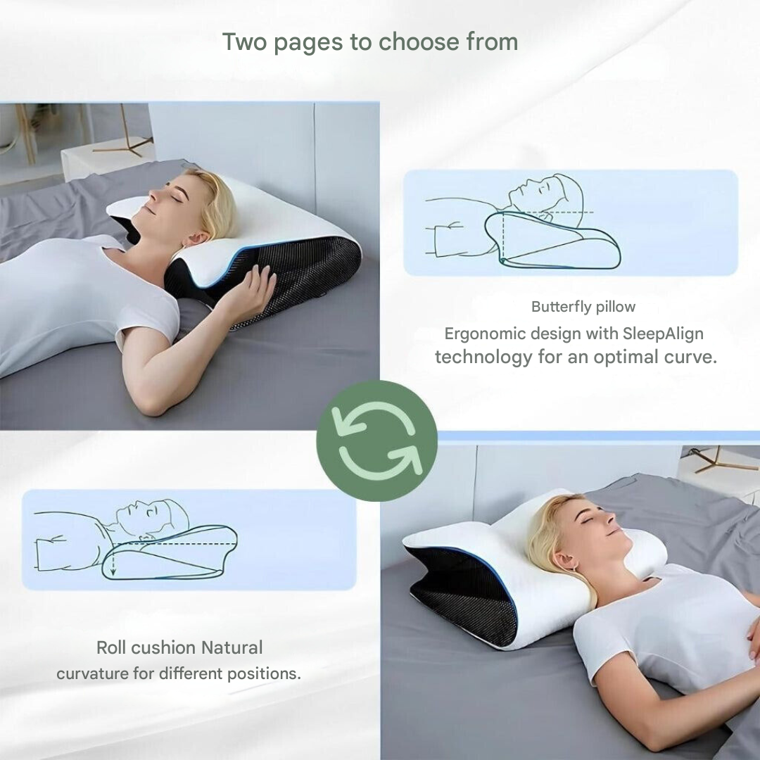 Ergonomisches Kissen - Stütze - Nackenkissen - Orthopädisches Kissen - Memory Foam Pillow