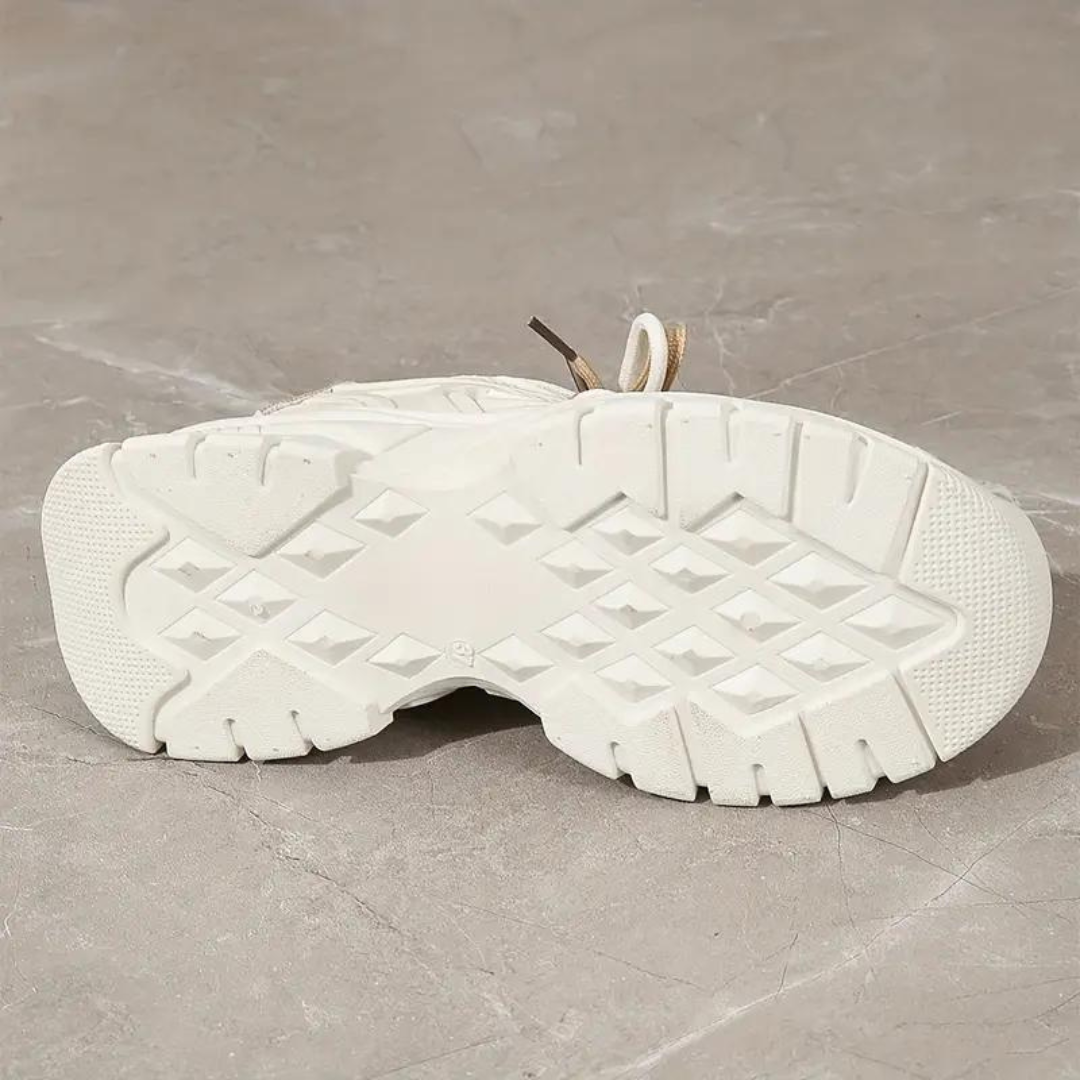 Plateau Turnschuhe - Lace-Up - Orthopädisch - Weiße Turnschuhe - Damen Turnschuhe-Fashion Peak-Fashion Peak