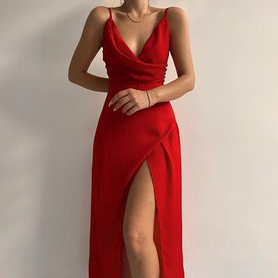 Maxikleid – Schlitz – ärmellos – elegantes Kleid – Cocktailkleid