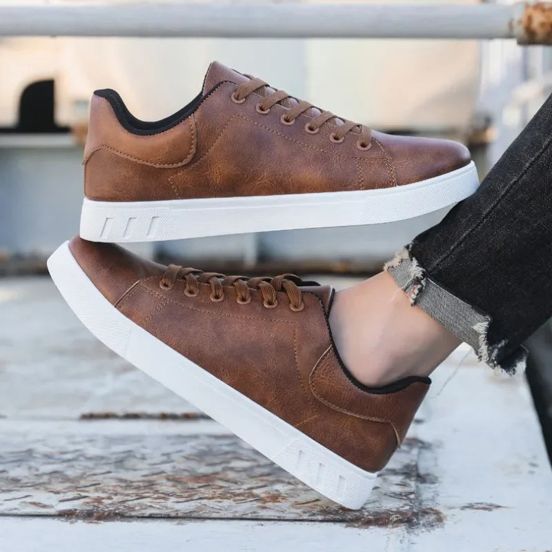 Ledersneakers | Lässig | Schnürsenkel | Trendy Sneakers | Herrensneakers