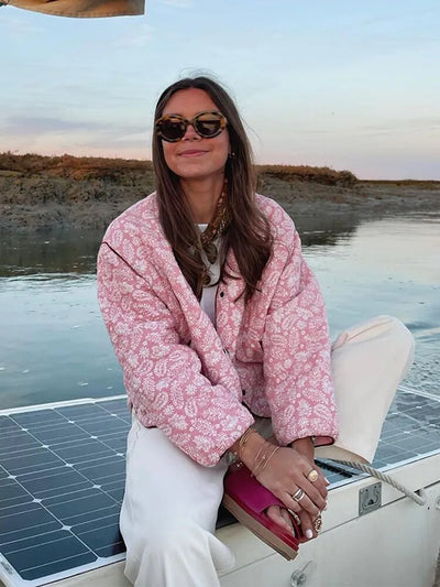 Steppjacke | Rosa | Übergröße | Damen Wattejacke | Damenjacke