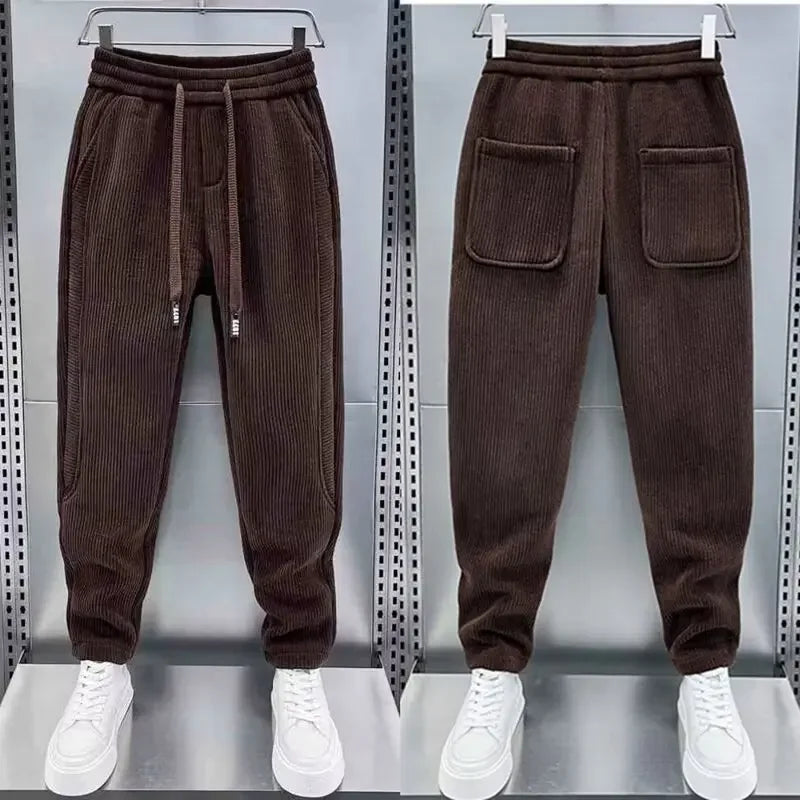 Cordhose – Herrenhose mit elastischem Bund, lockerer Passform und weiten Beinen