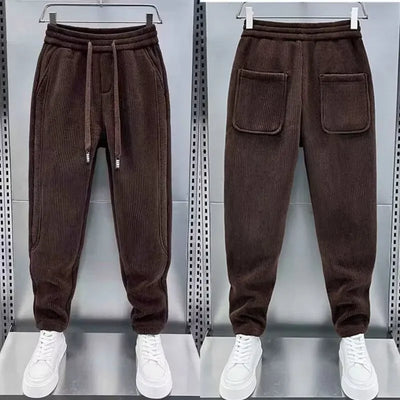 Cordhose – Herrenhose mit elastischem Bund, lockerer Passform und weiten Beinen