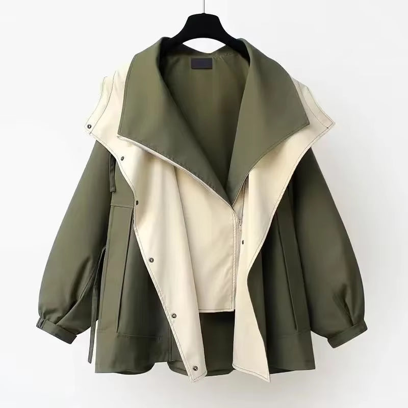 Parka-Jacke – mit Kapuze – Oversized – Herbstjacke – Damenjacke
