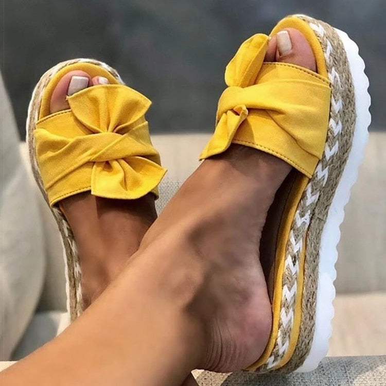Espadrilles - Slipper - Fliege - Plateauslipper - Damensandalen