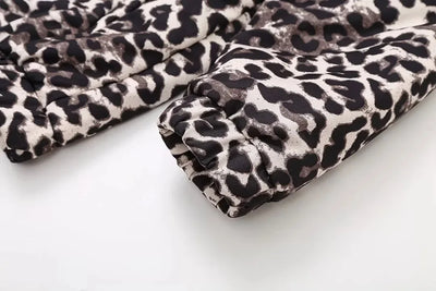 Leopardenmuster Bomberjacke | Übergröße | Zip-Up | Leopardenjacke | Damenjacke