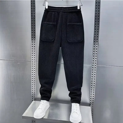 Cordhose – Herrenhose mit elastischem Bund, lockerer Passform und weiten Beinen