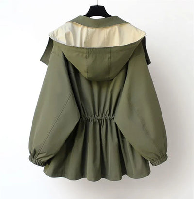 Parka-Jacke – mit Kapuze – Oversized – Herbstjacke – Damenjacke