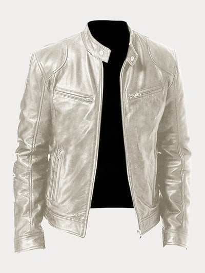 Lederjacke | Zip-Up | Regular Fit | Bikerjacke | Herren Lederjacke