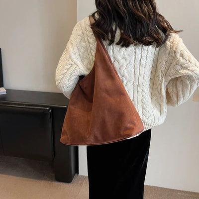 Hobo-Tasche | Groß | Wildleder | Tragetasche | Umhängetasche