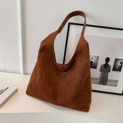 Hobo-Tasche | Groß | Wildleder | Tragetasche | Umhängetasche