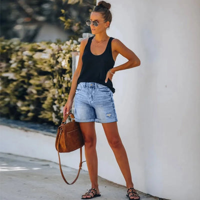 Jeansshorts | Zerrissen | Hellblau | Jeansshorts | Shorts für Damen