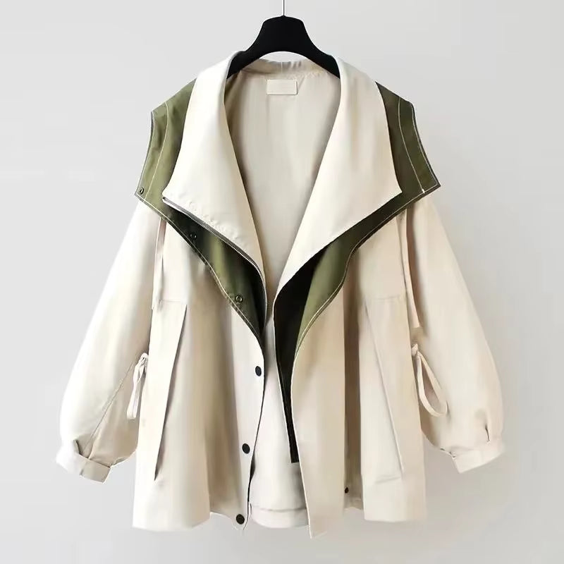 Parka-Jacke – mit Kapuze – Oversized – Herbstjacke – Damenjacke