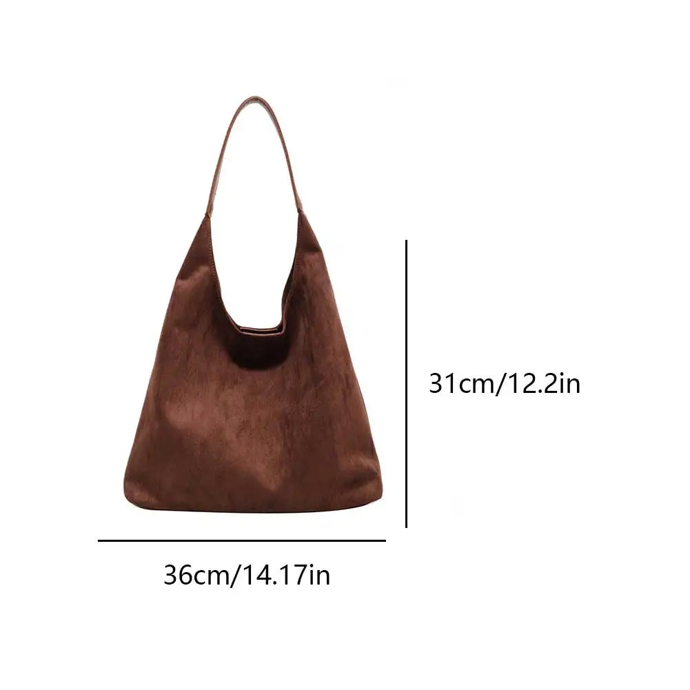 Hobo-Tasche | Groß | Wildleder | Tragetasche | Umhängetasche