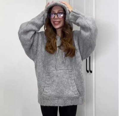 Strickpullover – Kapuzenpullover – Pullover – Oversized-Pullover – Damenstrickmode