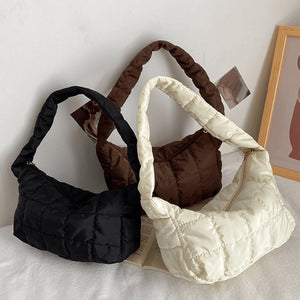 Schultertasche Damen | Gesteppt und Wattiert | Mini-Fashion Peak
