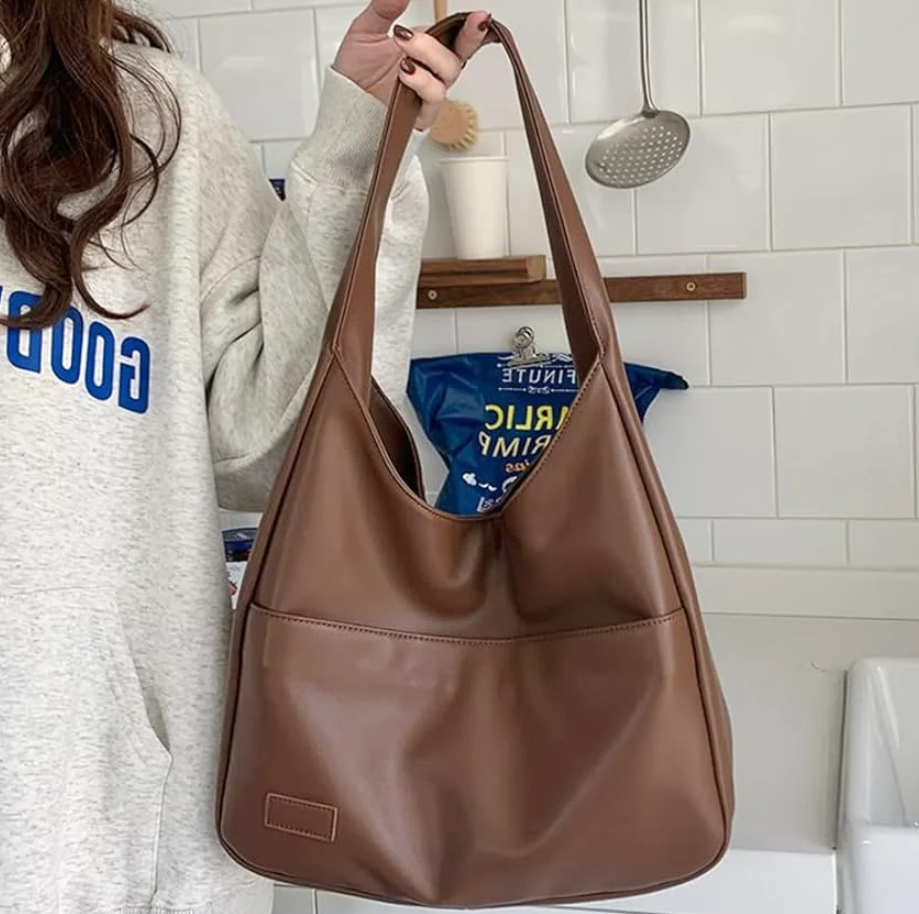 Leder-Hobo-Handtasche – veganes Leder – für jeden Tag – Hobo-Tasche – Umhängetasche
