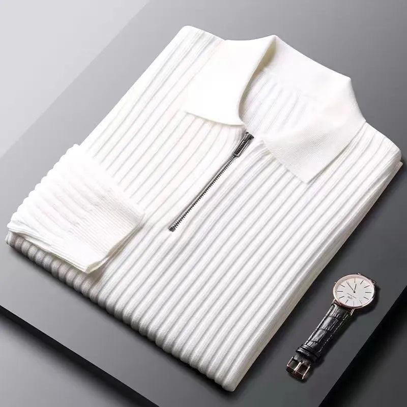 Quarter Zip Pullover - Herren Strickpullover mit Kragen