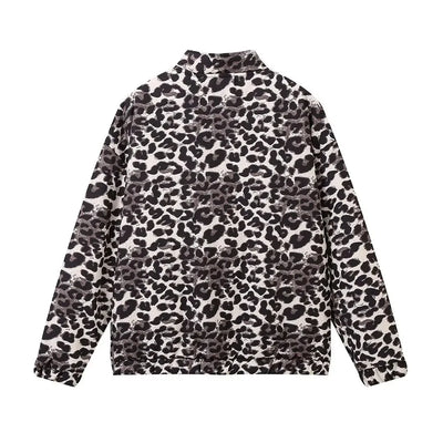 Leopardenmuster Bomberjacke | Übergröße | Zip-Up | Leopardenjacke | Damenjacke