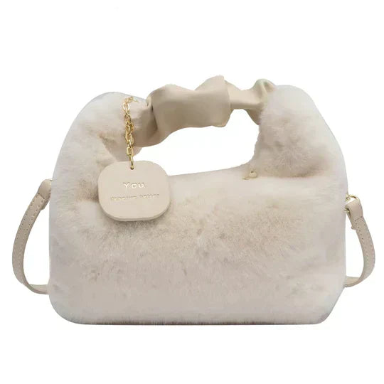 Pelztasche | Klein | Langer Riemen | Flauschige Tasche | Handtasche aus Kunstfell