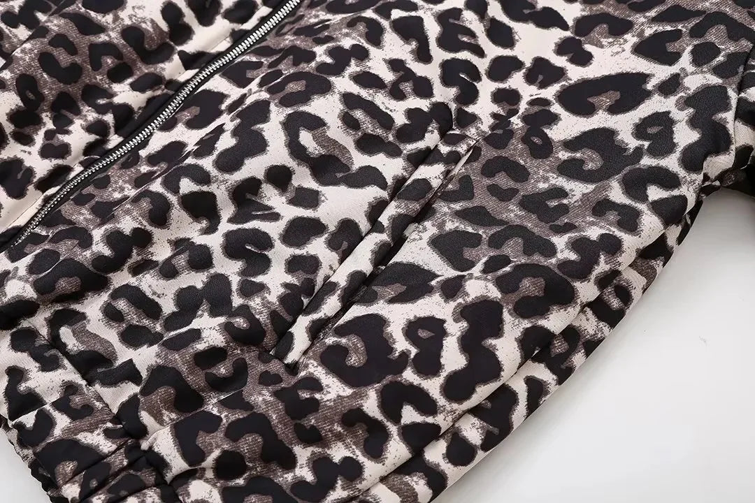 Leopardenmuster Bomberjacke | Übergröße | Zip-Up | Leopardenjacke | Damenjacke