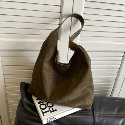 Hobo-Tasche | Groß | Wildleder | Tragetasche | Umhängetasche