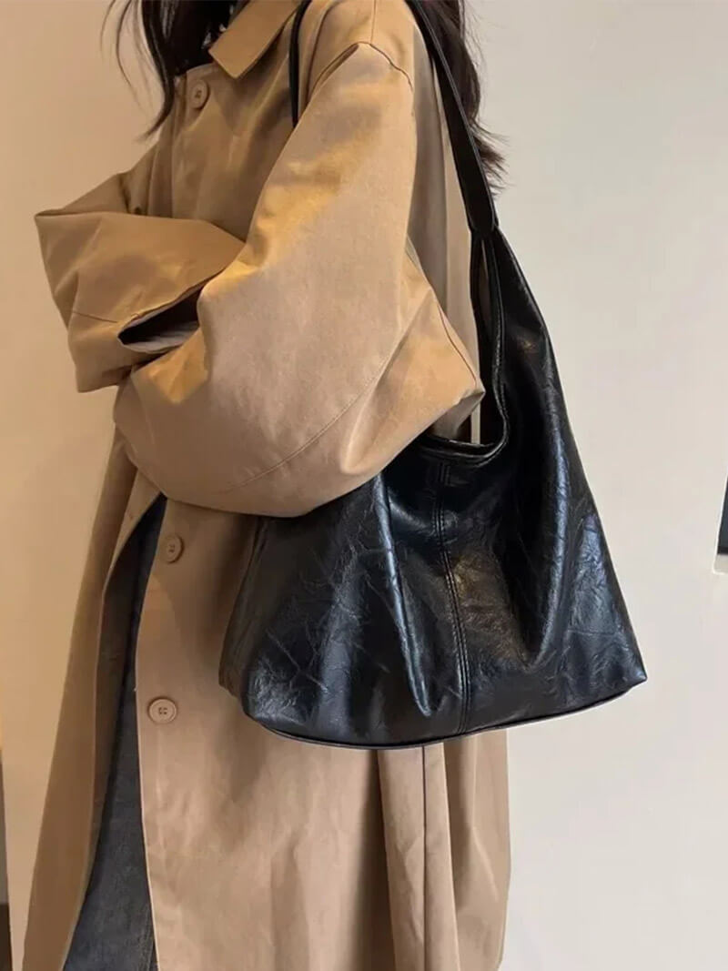 Hobo-Tasche | Groß | Kunstleder | Tasche für jeden Tag | Umhängetasche