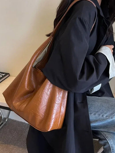 Hobo-Tasche | Groß | Kunstleder | Tasche für jeden Tag | Umhängetasche