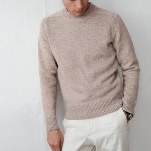Strickpullover - Einfarbig - Rundhalsausschnitt - Strickpullover - Herrenpullover-Fashion Peak