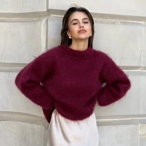 Strickpullover – Oversized – Flauschig – Pullover – Damenstrickmode-Fashion Peak